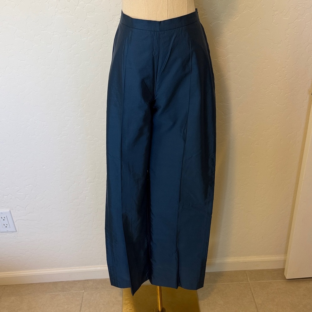 MaxMara Navy Straight-Leg Pants
